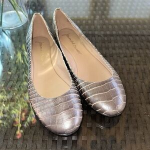 Jean-Michel CAZABAT “Maila” Snake Printed Leather Flats sz 40